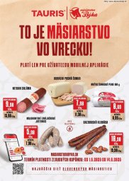 Tauris leták  s platnosťou 1. 6. - 14. 6. 2026 Nakupujte ešte výhodnejšie s mobilnou aplikáciou